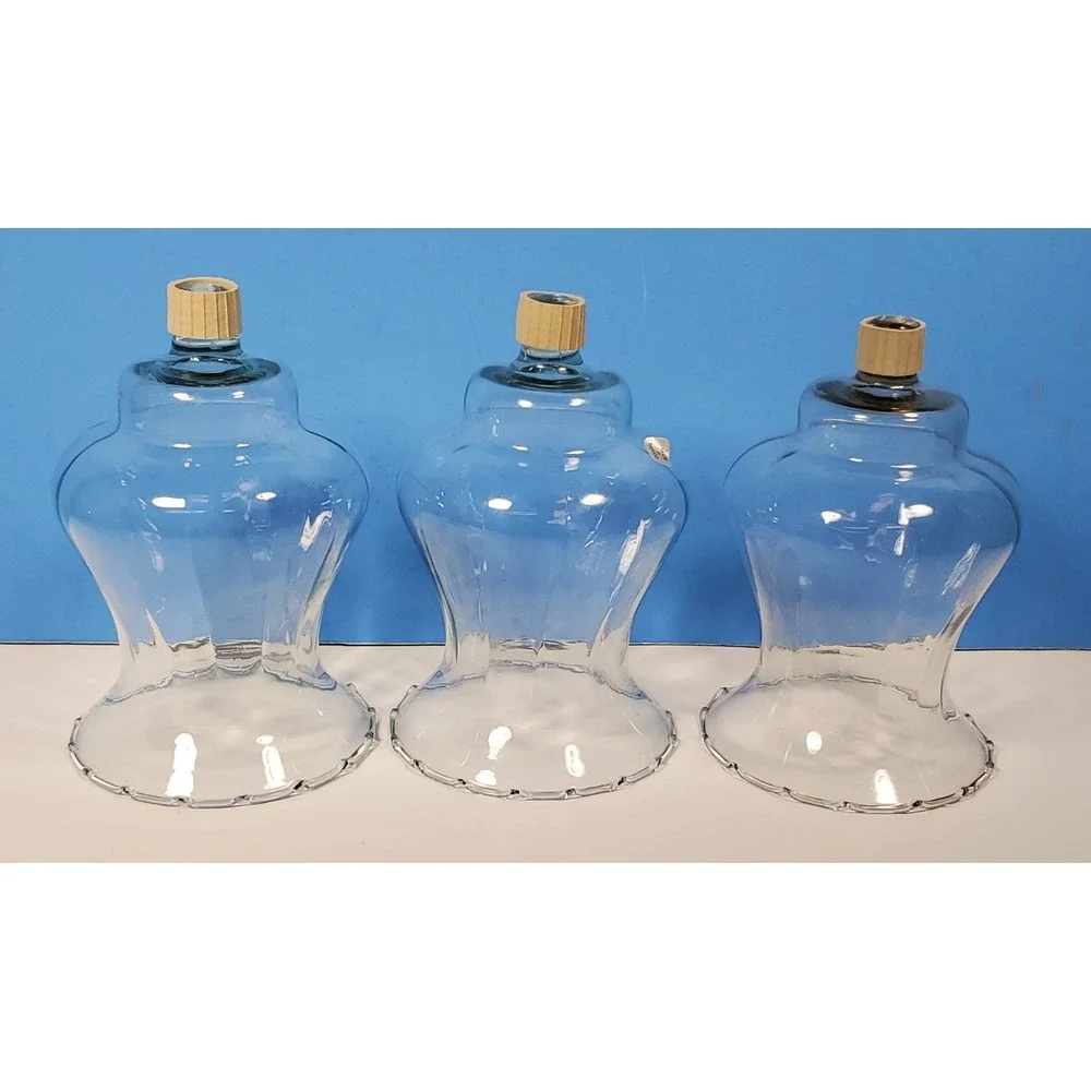 Votive‎ Cups Optic Clear Glass Peg Candle Home Interiors Homco Qty 3